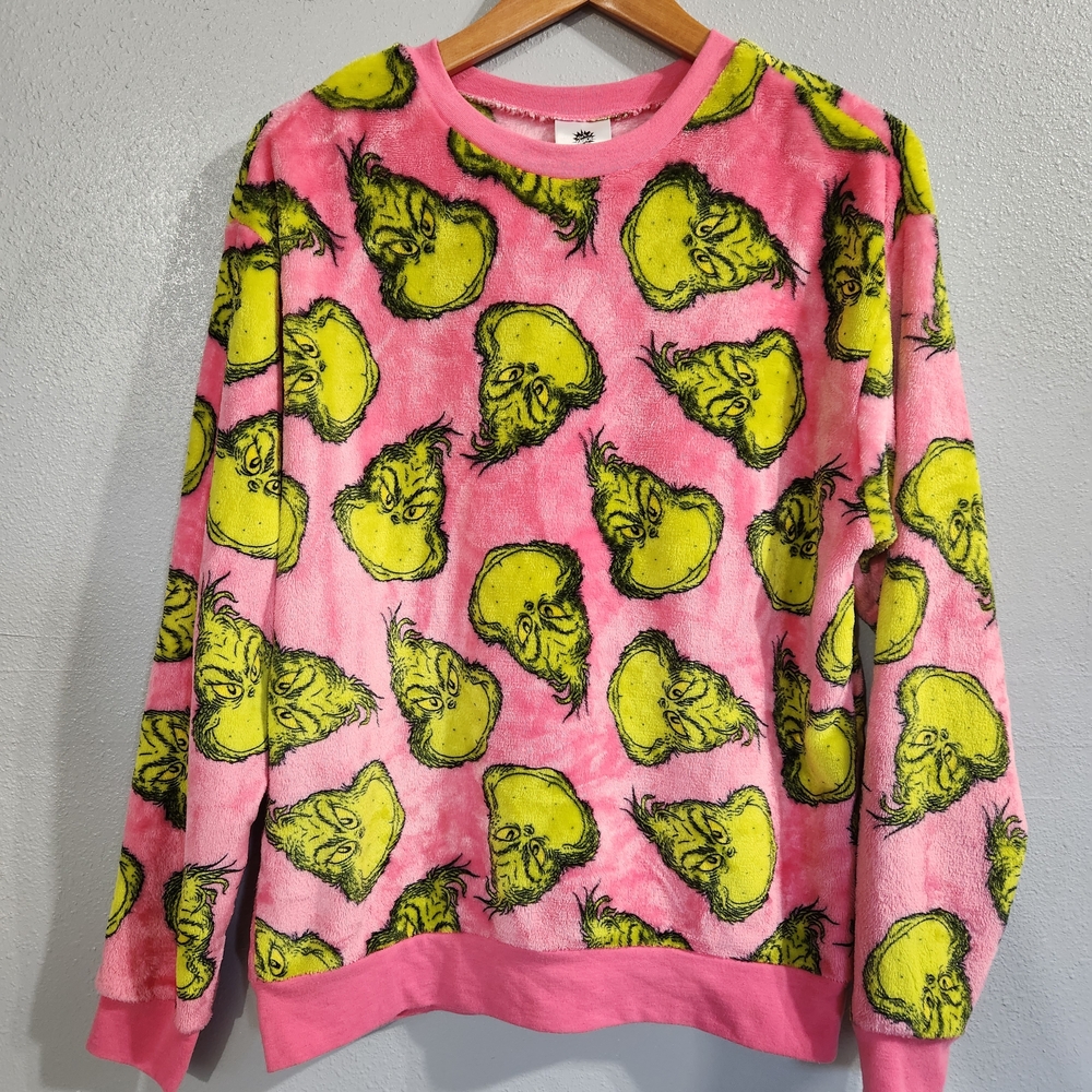 The GRINCH Sweater Pullover Women's Medium Oversized L lounge Comfy Plush